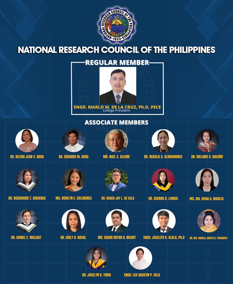 NRCP welcomes President De La Cruz as Regular Member, 17 CNSC Researchers as Associate Members